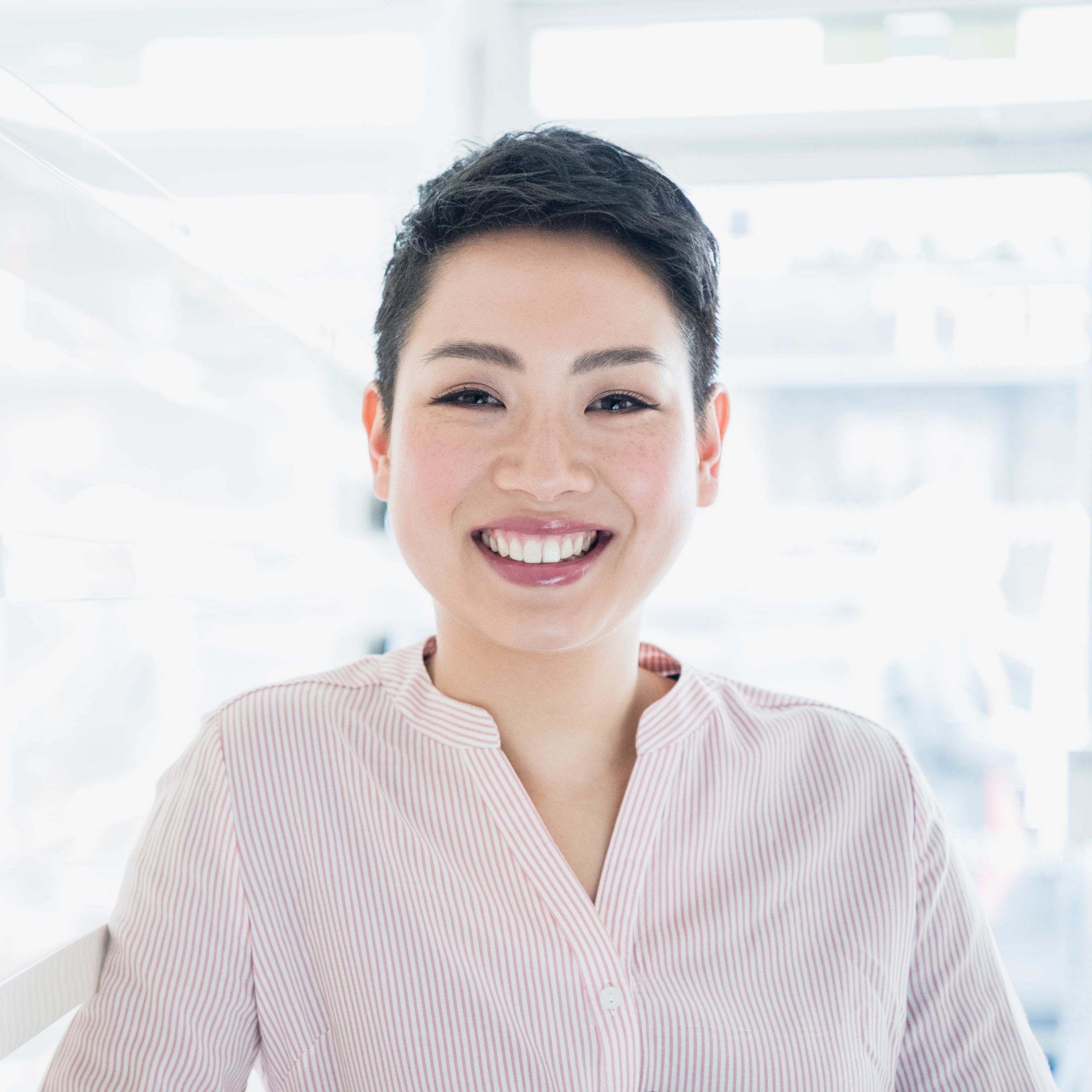 Portrait of a smiling traveler